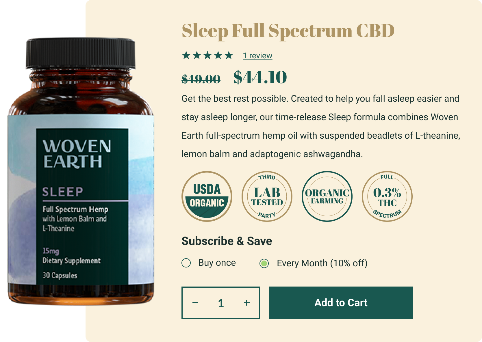 Sleep Full Spectrum CBD image